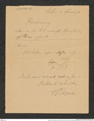 Nachlass Franz Steindachner, Brief von Franz Sikora an das k.k. naturhistorische Hofmuseum (01.11.1896), Inv.Nr. 482.09, Seite 1